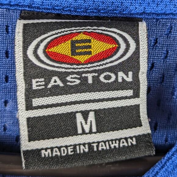 Vintage Easton Blue Quarter Zip Pullover Jacket Mens M Made Taiwan Baseball - Picture 2 of 4
